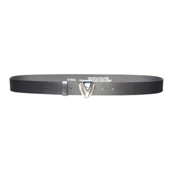 Leather & Silver-Plated Belt With Swarovski - Picture 2 of 5